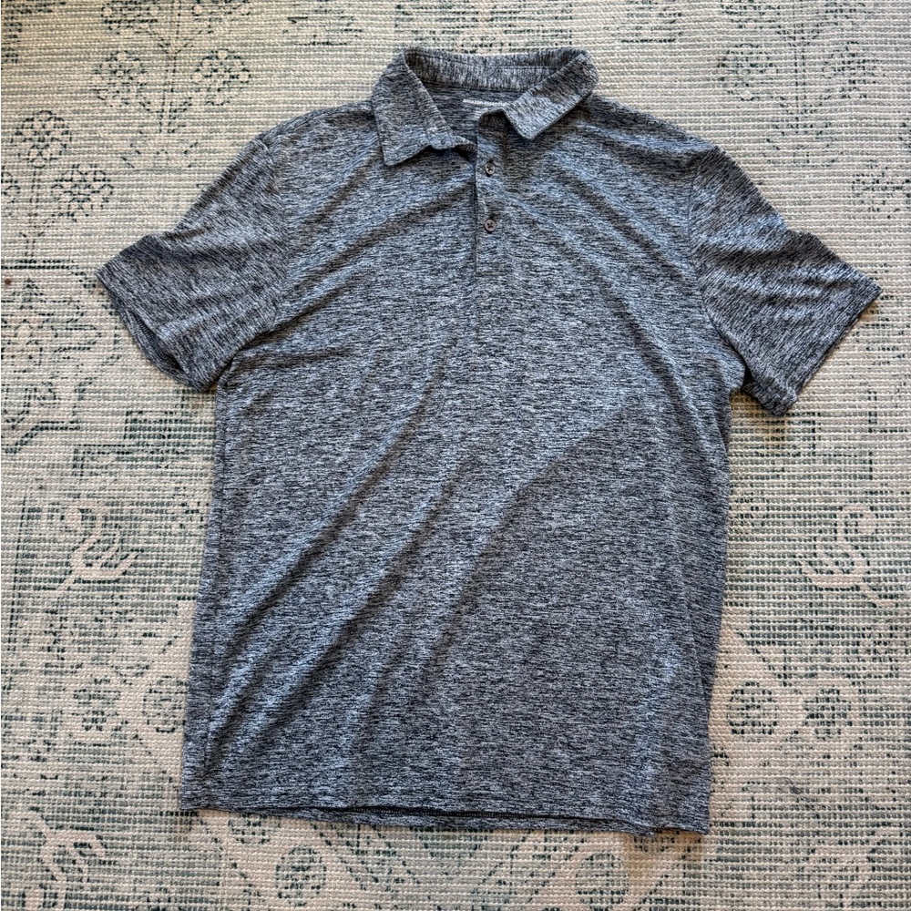 Amazon Essentials Heather Gray Polo Shirt